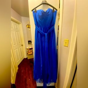 Royal Blue strapless NY&C dress, size 18. Floor length, chiffon prom/wedding.